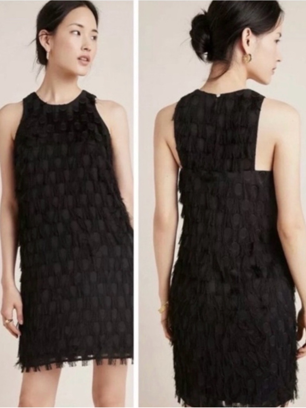 Anthropologie • NWT Textured Fringe Roxie Mini Dress || Size 2